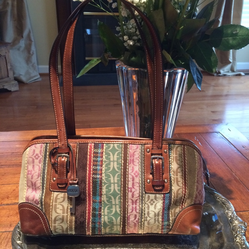 Patterned Fossil Shoulder Bag